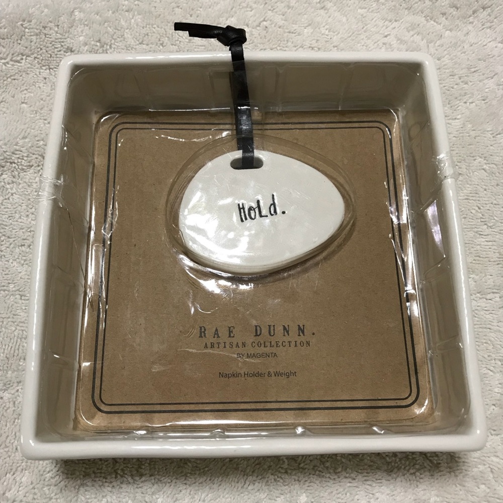 Rae Dunn Napkin Holder & Weight
